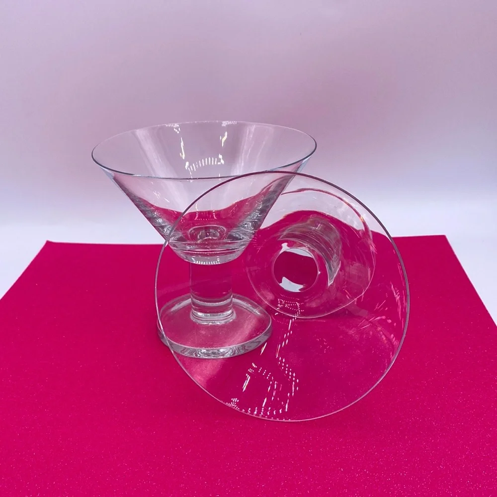 Vintage Discontinued Crate&Barrel Clear (no etching) Glass Set Of 2